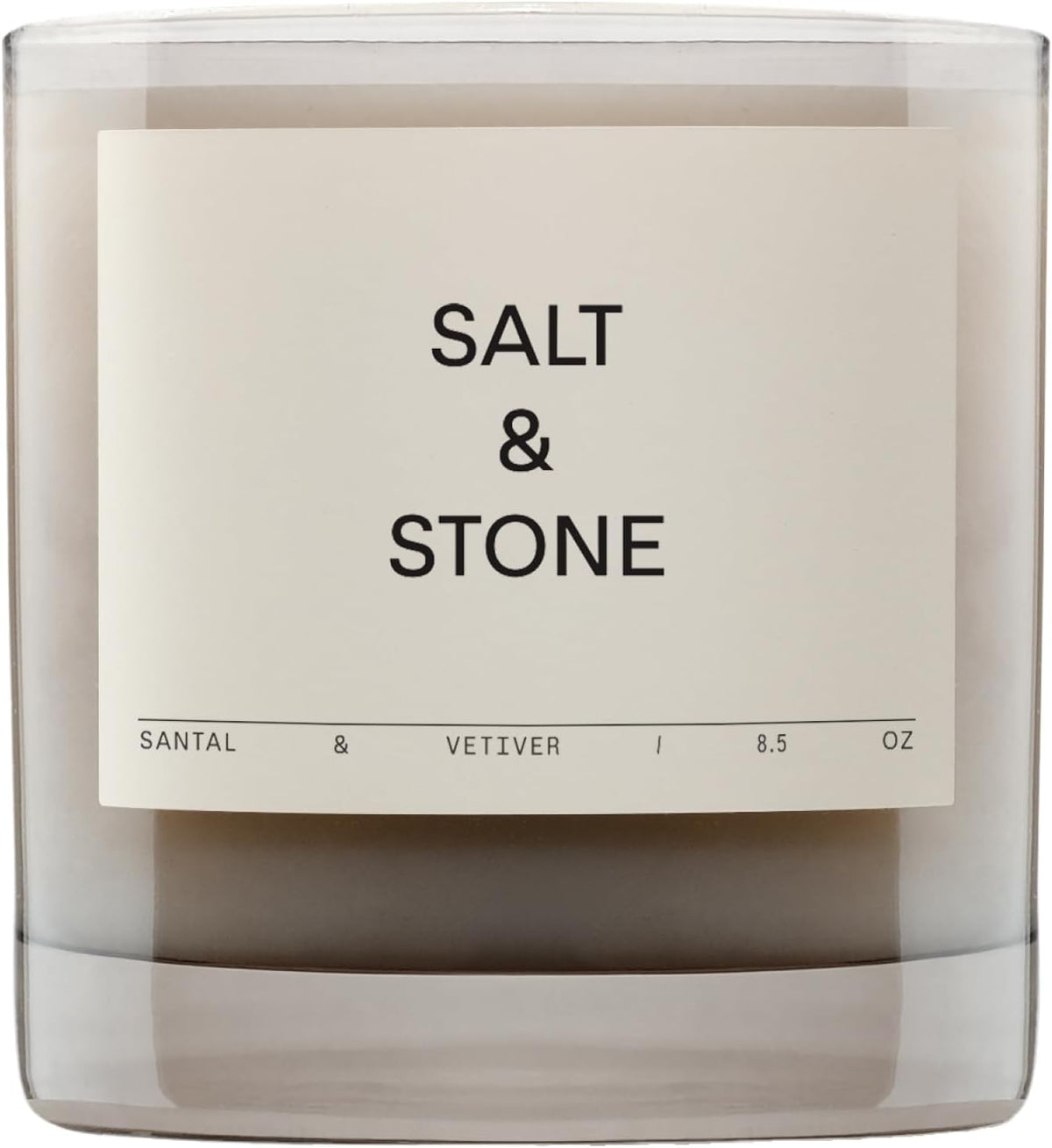 Salt & Stone Coconut & Soy Blend Scented Candle, Santal & Vetiver 8.5 oz