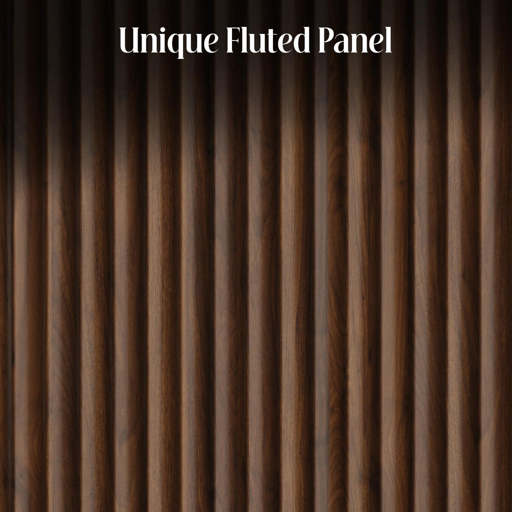 Fluted Buffet Cabinet with Storage Sideboard with 2 Doors & Adjustable Shelf