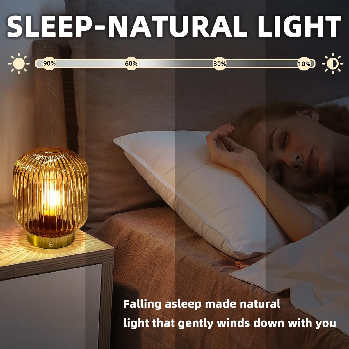 MJ PREMIER Rechargeable Table Lamp,Cordless Lamp with Memory Function,Green