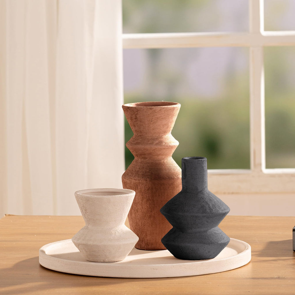 Vanselia Ceramic Vase Set of 3 Home Decor Living Room Table Decorations