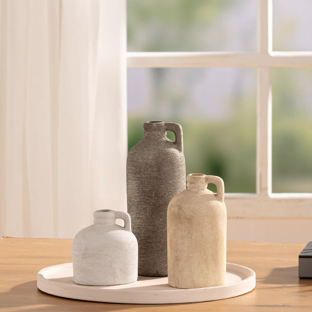 Vanselia Ceramic Vase Set of 3 Home Decor Living Room Table Decorations
