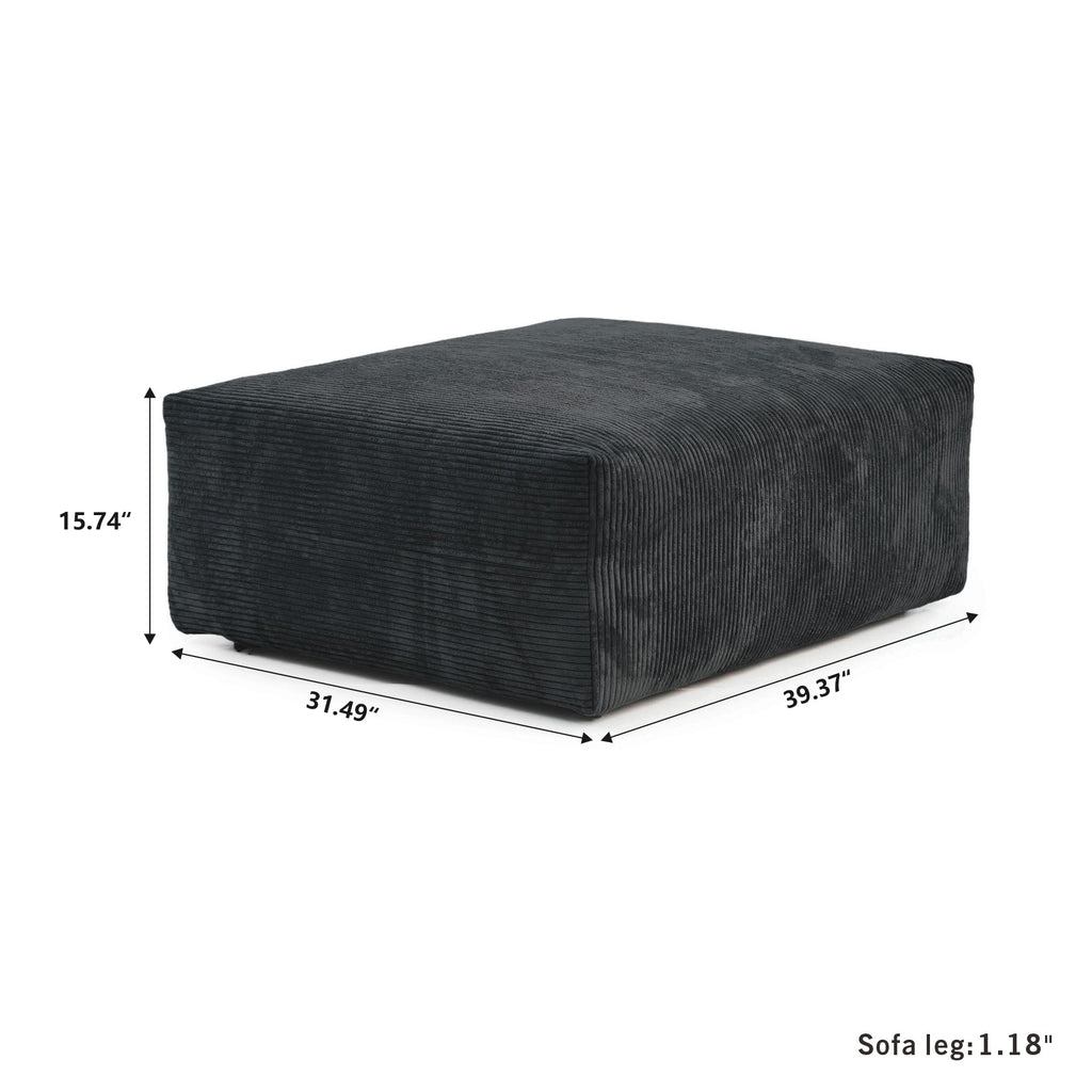 WJShome Cloud Couch Modular Sectional Sofa,141.73inch L Shaped Couch,Oversized Corduroy Couches with Ottoman and Pillows, Beige 4 Seaters Cushion Covers Removable& Washable