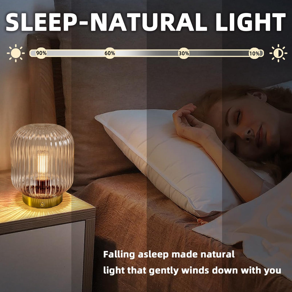 MJ PREMIER Rechargeable Table Lamp,Cordless Lamp with Memory Function,Green
