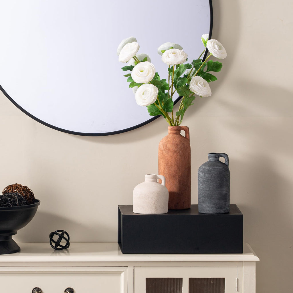 Vanselia Ceramic Vase Set of 3 Home Decor Living Room Table Decorations