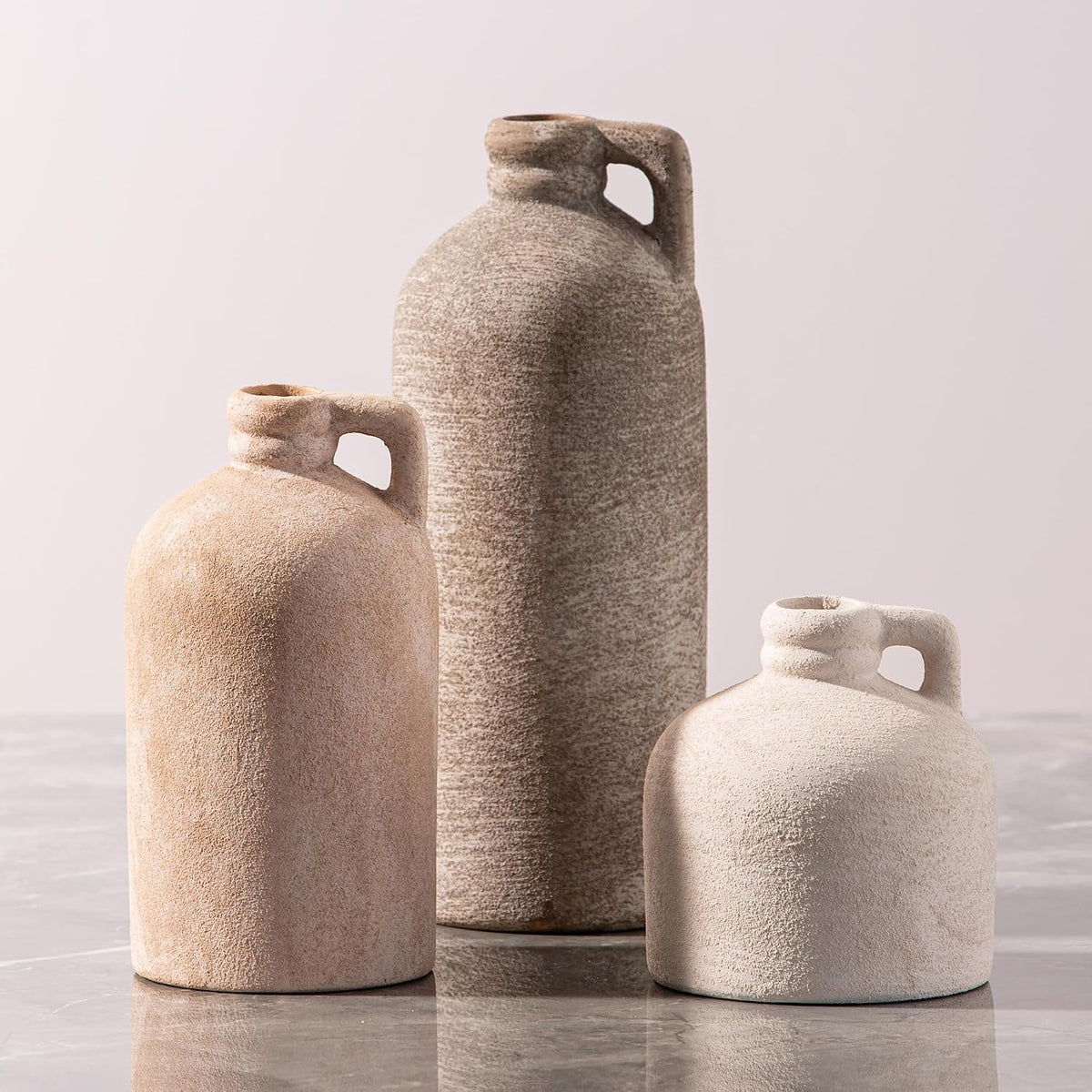 Vanselia Ceramic Vase Set of 3 Home Decor Living Room Table Decorations