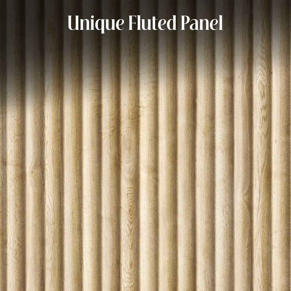 Fluted Buffet Cabinet with Storage Sideboard with 2 Doors & Adjustable Shelf