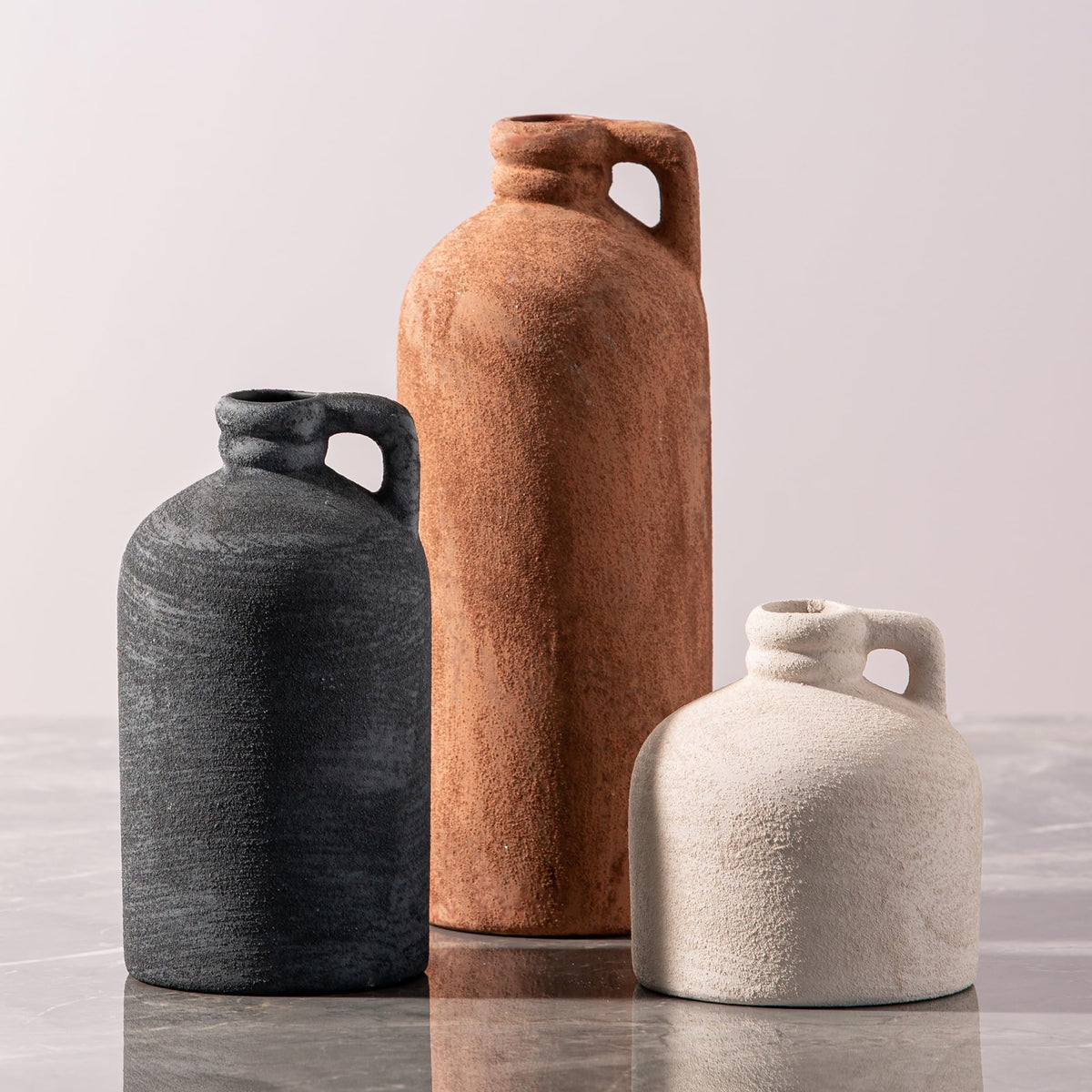 Vanselia Ceramic Vase Set of 3 Home Decor Living Room Table Decorations