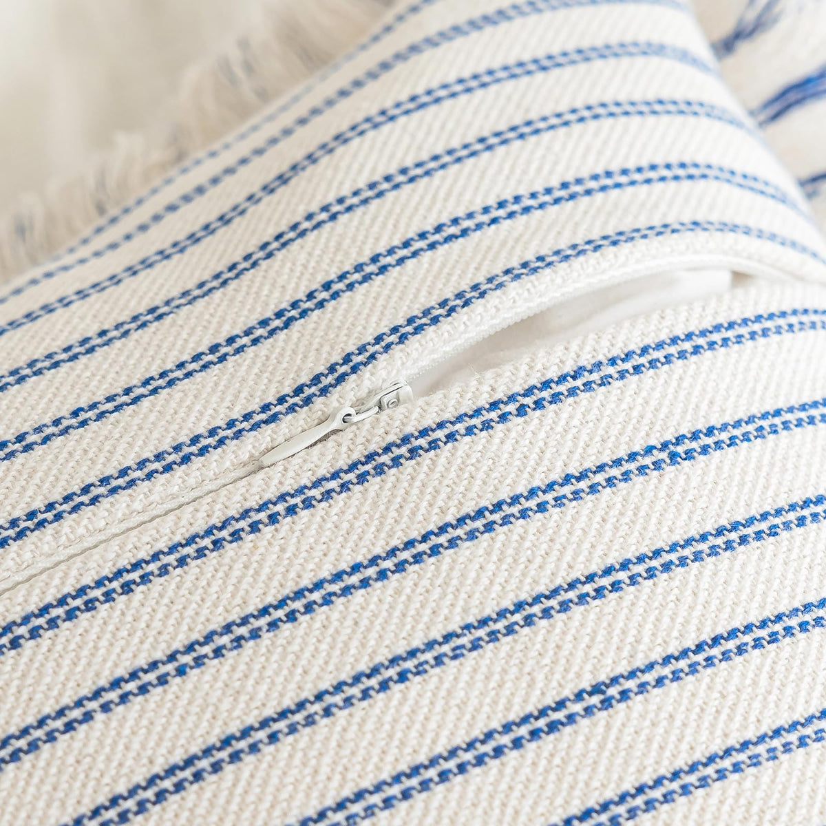 YEENAASY Throw Pillow Covers 18x18 Boho Striped Pillow Cases with Tassel
