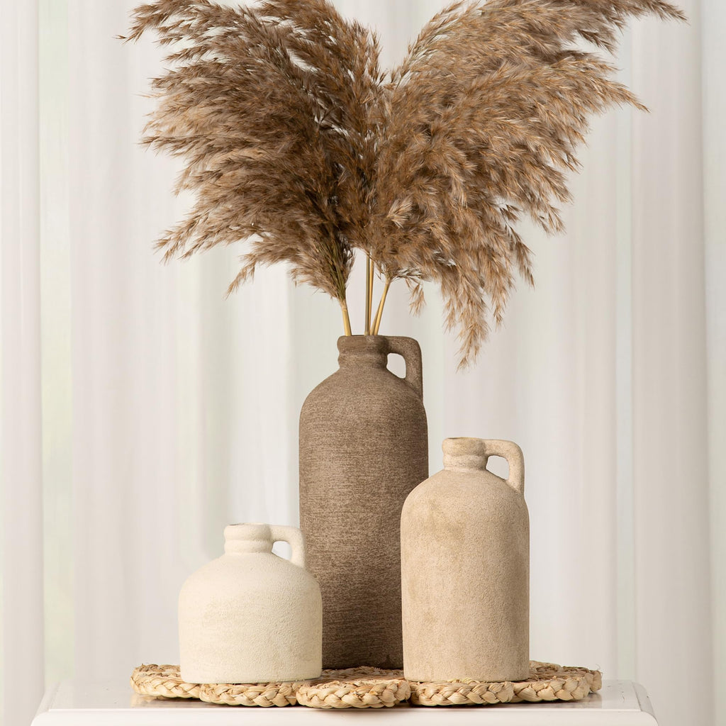 Vanselia Ceramic Vase Set of 3 Home Decor Living Room Table Decorations