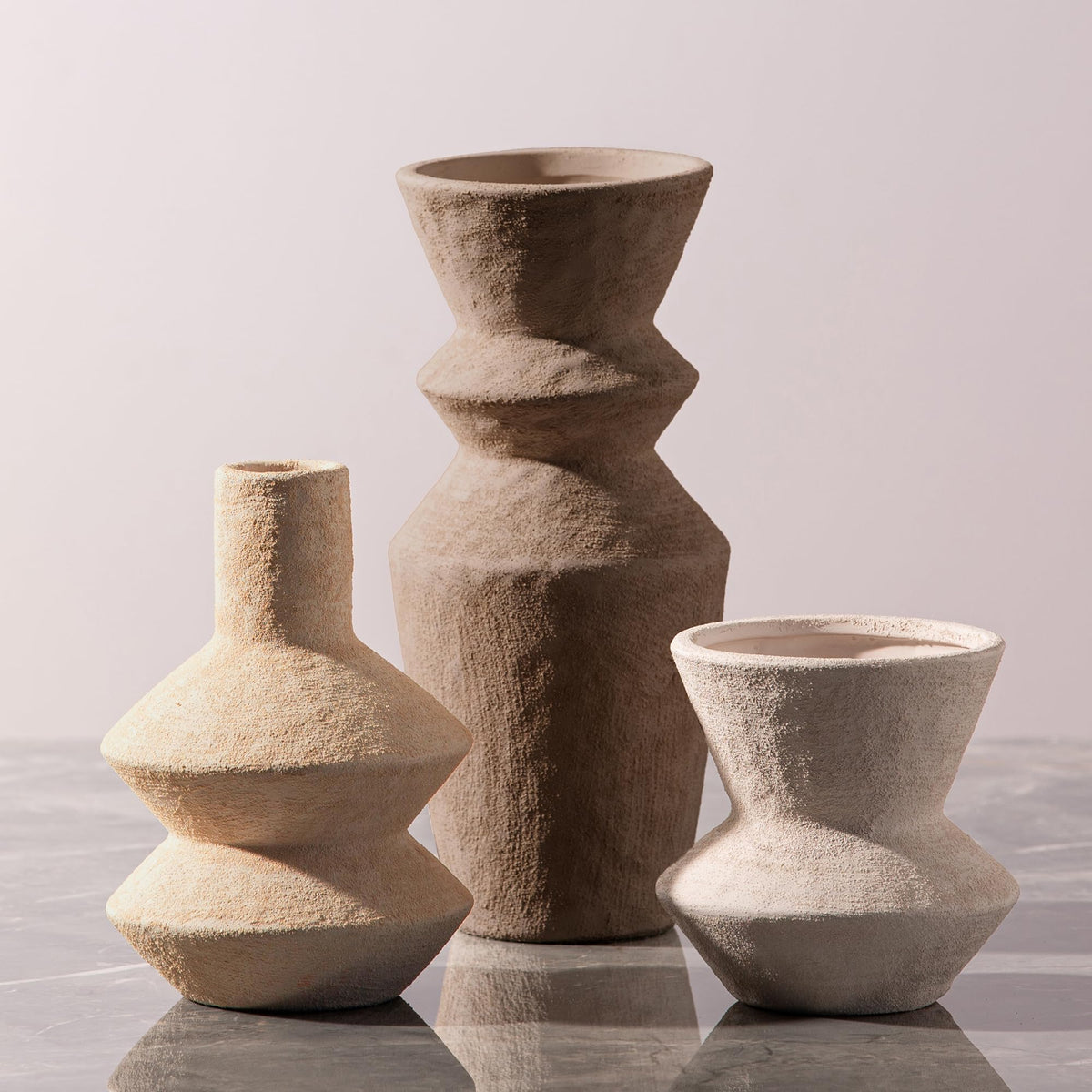 Vanselia Ceramic Vase Set of 3 Home Decor Living Room Table Decorations