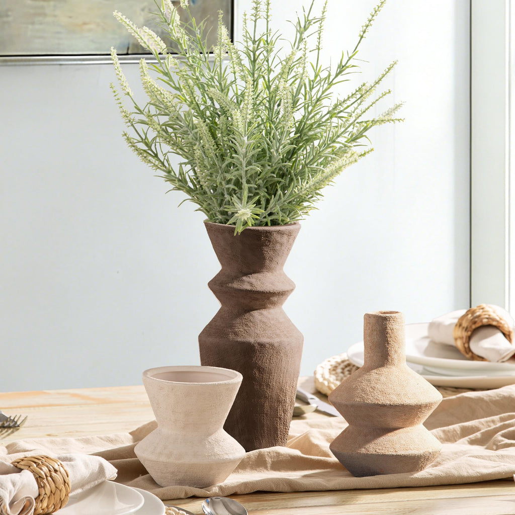 Vanselia Ceramic Vase Set of 3 Home Decor Living Room Table Decorations