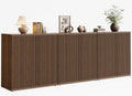 Fluted Buffet Cabinet with Storage Sideboard with 2 Doors & Adjustable Shelf