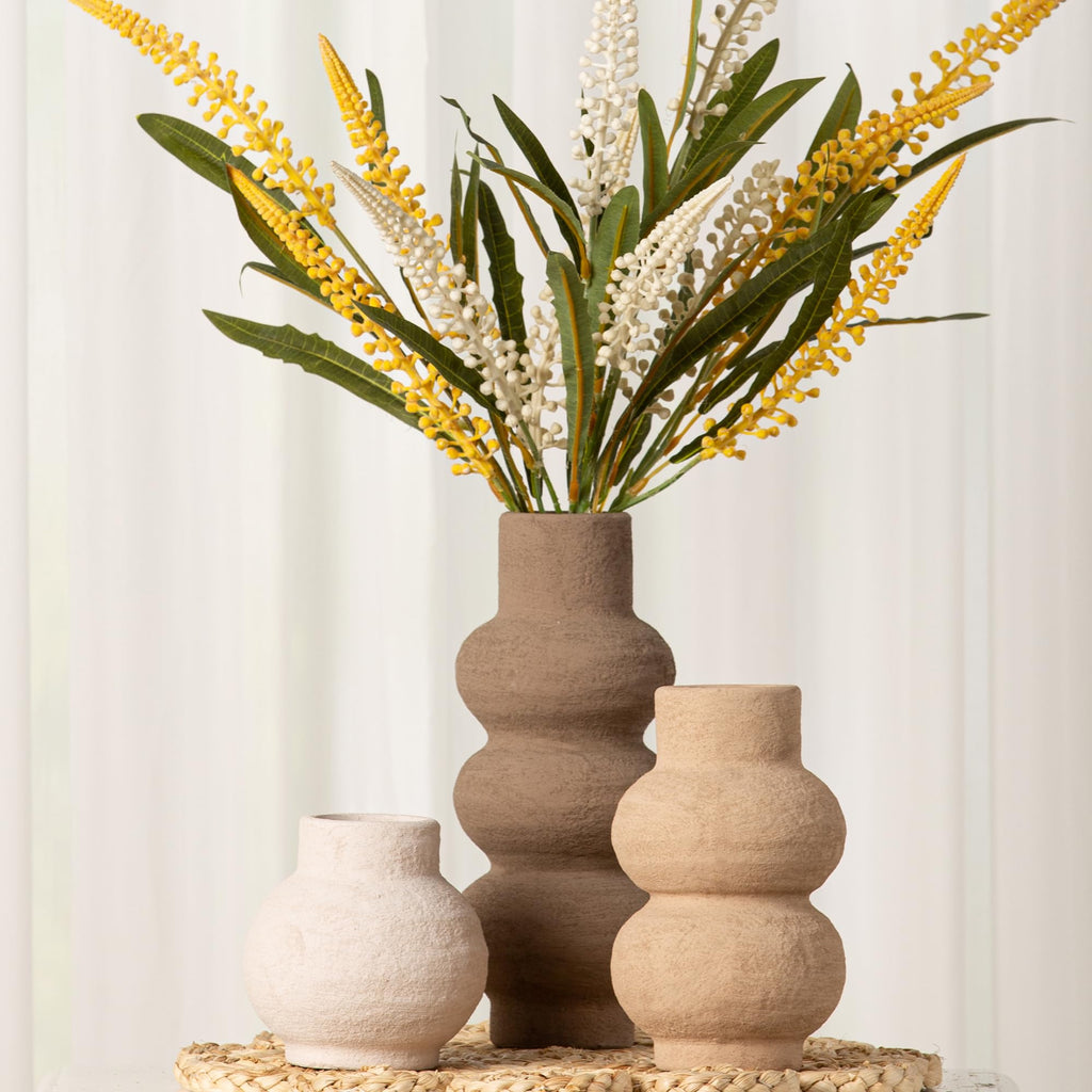 Vanselia Ceramic Vase Set of 3 Home Decor Living Room Table Decorations