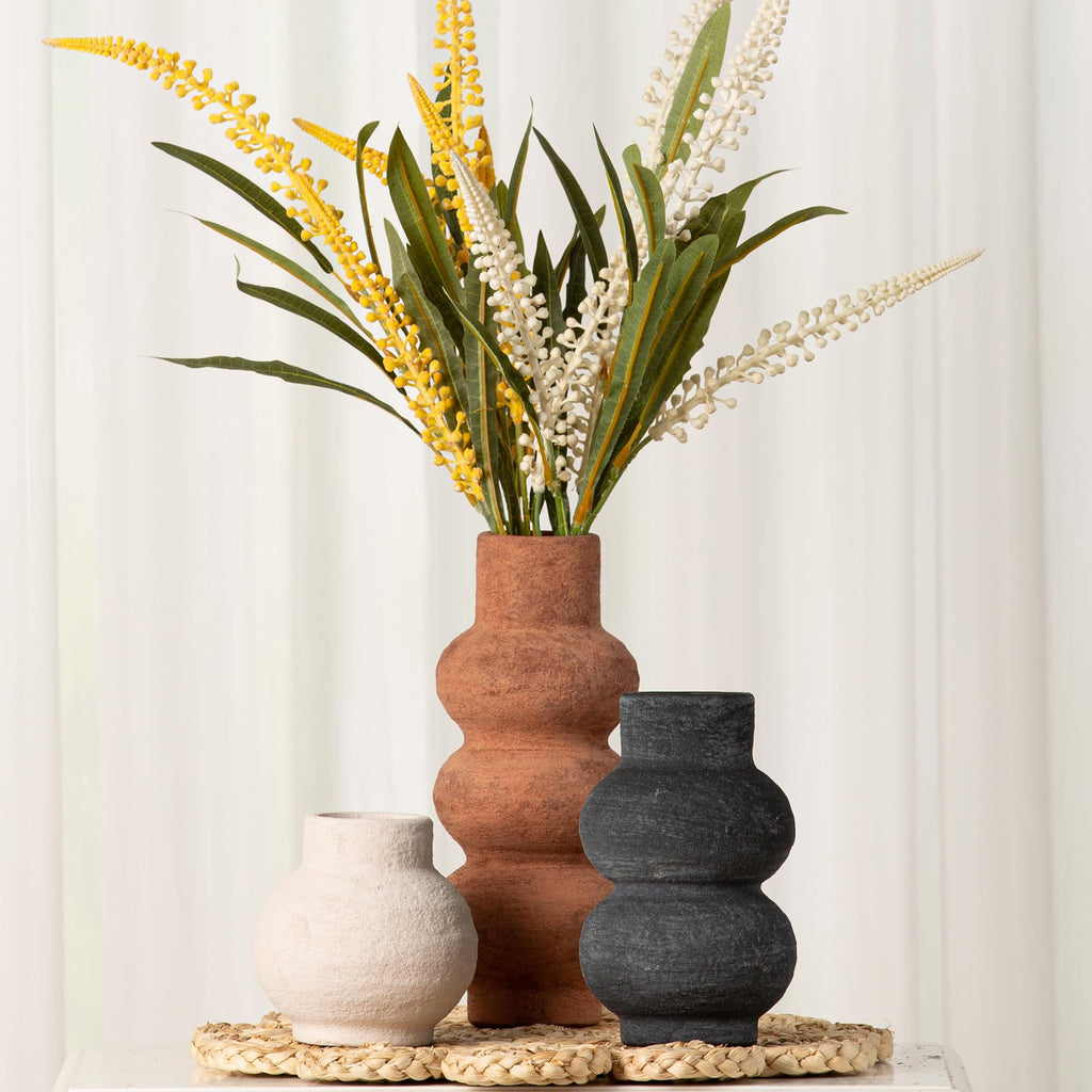Vanselia Ceramic Vase Set of 3 Home Decor Living Room Table Decorations