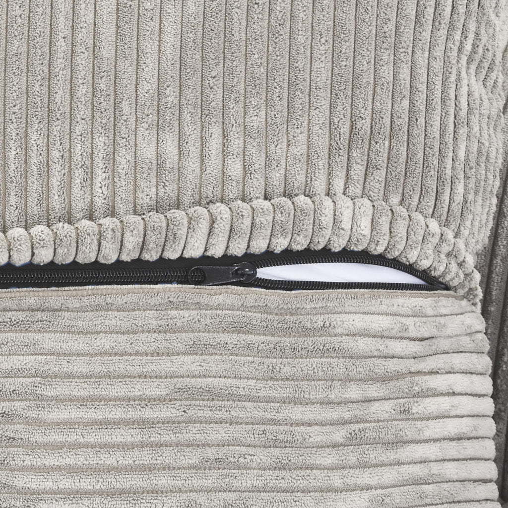 WJShome Cloud Couch Modular Sectional Sofa,141.73inch L Shaped Couch,Oversized Corduroy Couches with Ottoman and Pillows, Beige 4 Seaters Cushion Covers Removable& Washable