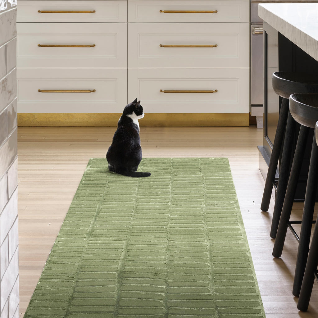 nuLOOM Kailani Green Geometric Washable Area Rug, 7' x 9'