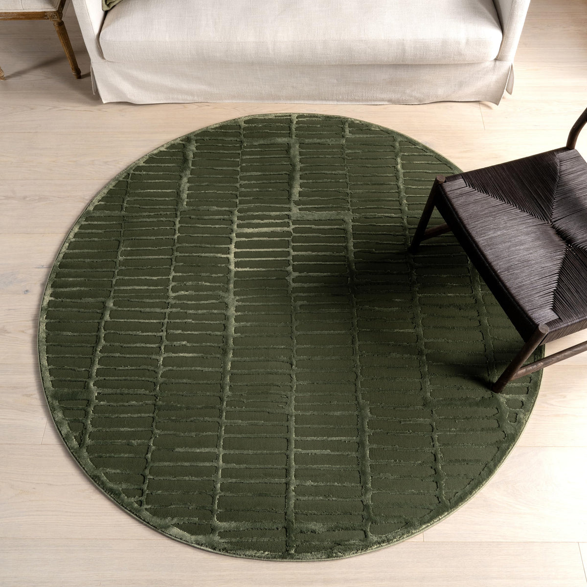 nuLOOM Kailani Green Geometric Washable Area Rug, 7' x 9'