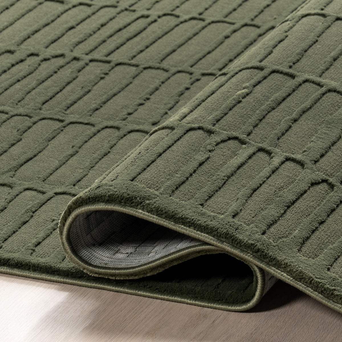 nuLOOM Kailani Green Geometric Washable Area Rug, 7' x 9'