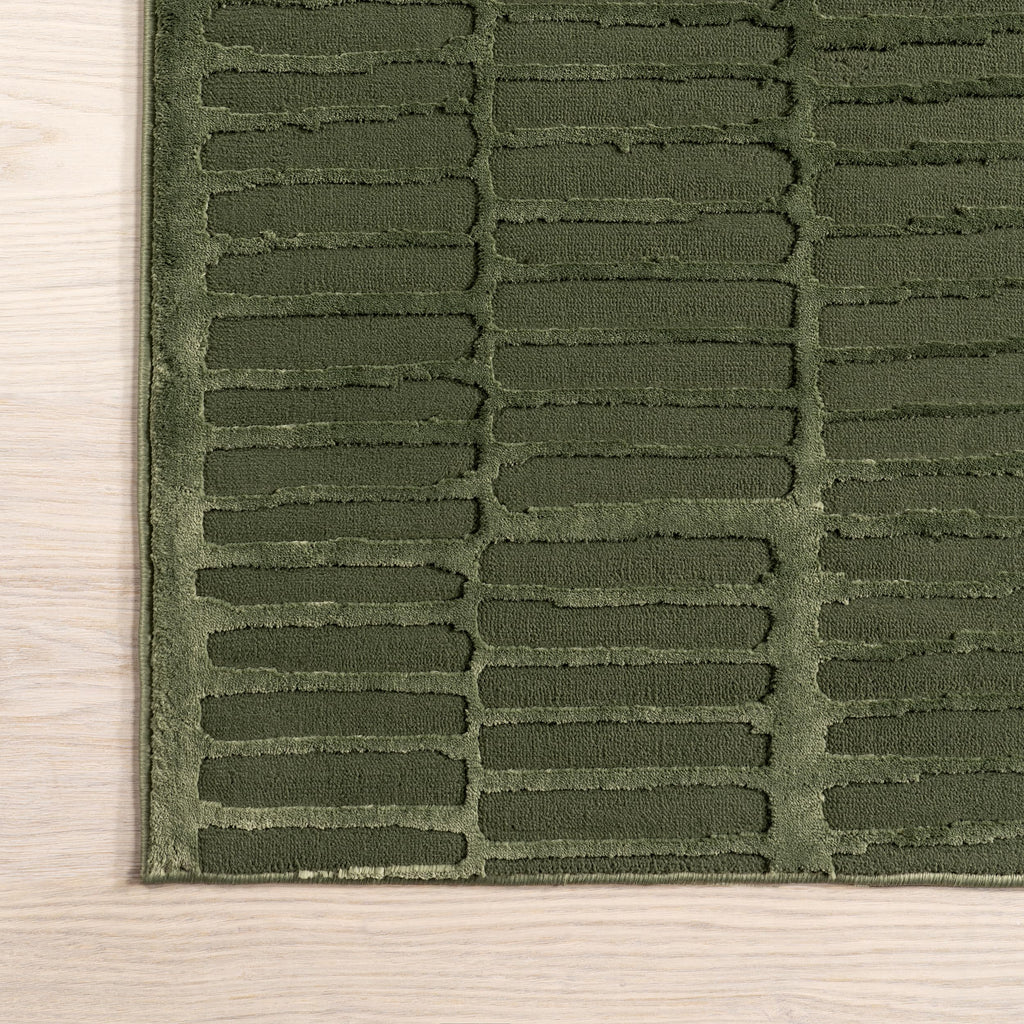 nuLOOM Kailani Green Geometric Washable Area Rug, 7' x 9'
